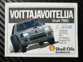 Voittajavoitelija Shell Timo tarra