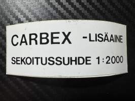 CARBEX lisäaine sekoitussuhde 1:2000 tarra