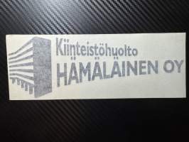 Kiinteistöhuolto Hämäläinen OY ikkuna tarra