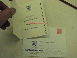 Autokori Oy joulukortti + kuori Liikennöitsijä Raimo Reinosella