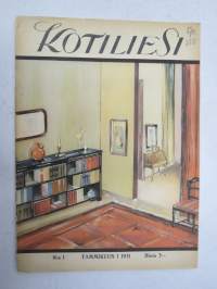 Kotiliesi 1931 nr 1, Nykyaikaa kodinsisustuksessa - arkkitehdit Aino & Alvar Aalto - Erik Bryggman - P. & M Blomstedt - 4-sivuinen artikkeli kalustekuvineen...