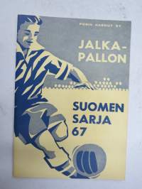 Porin Karhut -Suomensarja (Suomen sarja / Mestaruussarja) -jalkapallo käsiohjelma, koko vuoden ohjelma (jossa otteluohjelma sekä kokoonpano)