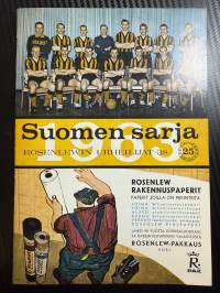 Rosenlewin Urheilijat RU-38, Pori - Turun Toverit 8.9.1963 -Suomensarja (Suomen sarja / Mestaruussarja) -jalkapallo käsiohjelma