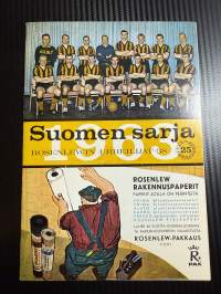Rosenlewin Urheilijat RU-38, Pori - Tampere I- Kissat 16.6.1963 -Suomensarja (Suomen sarja / Mestaruussarja) -jalkapallo käsiohjelma
