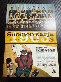 Rosenlewin Urheilijat RU-38, Pori - MesTo Tampere 13.10.1963 -Suomensarja (Suomen sarja / Mestaruussarja) -jalkapallo käsiohjelma