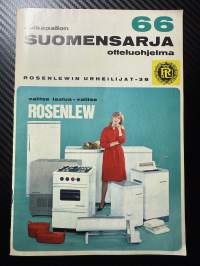 Rosenlewin Urheilijat RU-38, Pori - Karhut Pori 25.9.1966 -Suomensarja (Suomen sarja / Mestaruussarja) -jalkapallo käsiohjelma