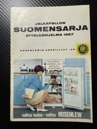Rosenlewin Urheilijat RU-38, Pori - Turun Pyrkivä Turku 4.5.1967 -Suomensarja (Suomen sarja / Mestaruussarja) -jalkapallo käsiohjelma