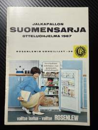 Rosenlewin Urheilijat RU-38, Pori - HanAIK Hanko 21.5.1967 -Suomensarja (Suomen sarja / Mestaruussarja) -jalkapallo käsiohjelma