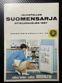 Rosenlewin Urheilijat RU-38, Pori - TaPa Tampere 28.5.1967 -Suomensarja (Suomen sarja / Mestaruussarja) -jalkapallo käsiohjelma
