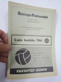 Suomi-sarja - Suomensarja (Suomen sarja / Mestaruussarja) - Porin Karhut - Rosenlewin Urheilijat RU-38 (Pori), lokakuu? 1965 -jalkapallo käsiohjelma