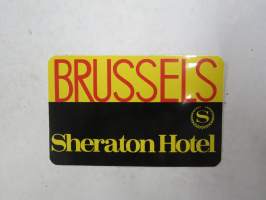 Sheraton Hotel - Brussels -tarra / matkalaukkutarra