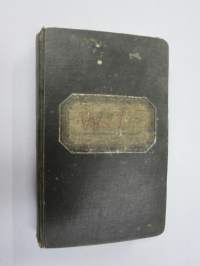 Ins. Kem. W.L. kemian alan saksalaisen insinöörin muistikirja nahanvärjäyksestä ja aineista, ollut 1920 ja 30-luvuilla töissä Hämeenlinna ja Uusikaupunki...
