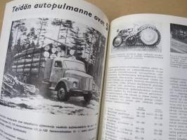 Metsätaloudellinen Aikakauslehti 1959 -sidottu vuosikerta -sisältää runsaasti artikkeleita / kuvia / mainoksia metsätalouden koneista ja laitteista
