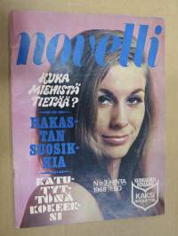 Novelli 1968 nr 3 -lukemisto / lehti, romanttissävytteisiä artikkeleita, naisille suunnattu julkaisu