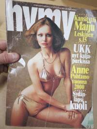 Hymy 1977 nr 5 - Kansityttö Maiju Leskinen, UKK nyt kaljapurkissa, Anne Pohtamo vuonna 2000, Sydänlapsi kuoli, ym.