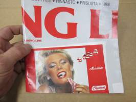 Viking Line 1988 Tax-Free & Perfumes hinnasto / Prislista
