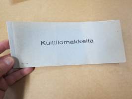 Kuittilomakkeita, 1940-luvun kuittivihko, jossa 50 kpl (lyijykynällä numeroituja) kuitteja
