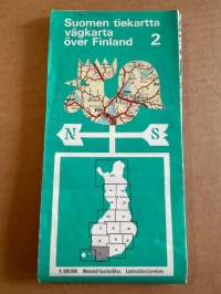 Suomen tiekartta 2 Vägkarta över Finland 1974