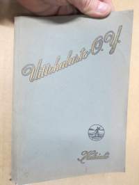 Uittokalusto Oy luettelo nr 3 - 1938 -hakuteos / tuoteluettelo / hinnasto