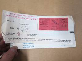Finnair - Aero Oy 237644 + Sabena 89533 -matkalippu / passenger ticket
