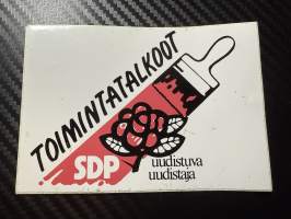 Toimintatalkoot -tarra