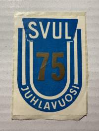 SVUL 75 Juhlavuosi -tarra