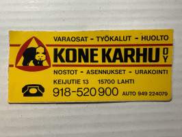 Kone karhu -tarra