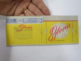 Gloria Super Size -tupakkaetiketti / laatikko 