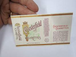 Chesterfield Cigarettes -tupakkaetiketti / laatikko 