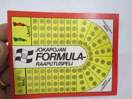Jokapojan Formula-Raaputuspeli - Memorex Audio-Video / R-Kioski 1986