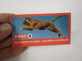 Esso WWF (Tiikeri) Tuen luonnonsuojelua - Jag stöder naturskydd -tarra