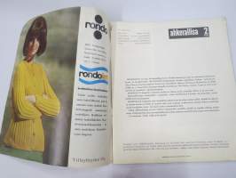 Ahkeraliisa 1968 nr 2  runsaasti vuoden 1968 käsityömallistoa