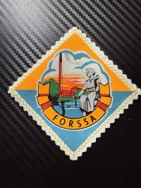 Forssa -kangasmerkki / matkailumerkki / hihamerkki / badge -pohjaväri valkoinen