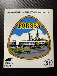 Forssa -tarra, matkamuistotarra 1970-luvulta