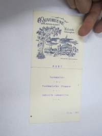 Kaivohuone - Brunnshuset, Helsinki - Helsingfors, Menu, 22.4.1967 -ruokalista