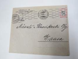 Urheilu- ja Kalanpyydysliike Th. Saario ja Kumpp., Viipuri -firmakuori / kirjekuori