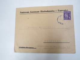 Antrean kunnan Hoitokunta - Turenki (yliviivattu) -firmakuori / kirjekuori