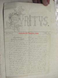 Yritys -Ajatelmia Nuorisoseuran keskuudessa 1899 elokuu nr 2,3 & 4, toimitus Anna Liipola, J. Eeli Nurmi (Koski Tl Nuorisoseura)