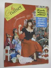 Me Naiset 1953 nr 12, Turun ensimmäinen nainen Helvi Pellinen, Pikku naisen ongelma, Tukkalinjat, Marlene Dietrich, Yöpaitoja, ym.
