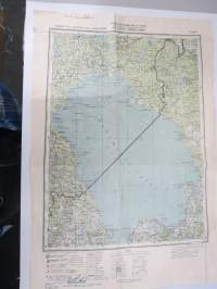 Генералный Штаб РККА, НВ. Ладога, Кякисалми Р-36-В, sodanaikainen kartta - Karjala-Laatokka-Käkisalmi, merkintä kynällä 