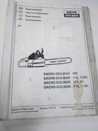 Sachs-Dolmar 109 / 110, 110H / 111, 51 / 115, 115H moottorisaha -varaosaluettelo