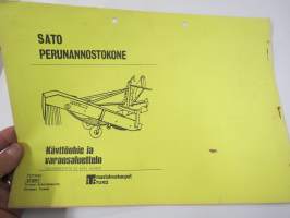 Tume Sato perunannostokone - Käyttöohje ja varaosaluettelo sarjanumerosta GI 6243 lähtien