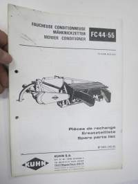 Kuhn FC 44-55 Mower Conditioner Spare Parts List -varaosaluettelo