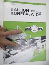 Kalion Konepaja / Kara pyörösaha YS-1/10 tarjouskansio, joka samalla esite kuvineen -myyntiesite