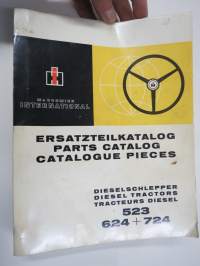 International Harvester IH 523, 624 + 724 Diesel Tractors Parts Catalog / Ersatzteilkatalog / Catalogue pices -traktori, varaosaluettelo