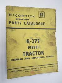 McCormick International B-275 Diesel Tractor - Regular and Industrial models - Parts Catalogue