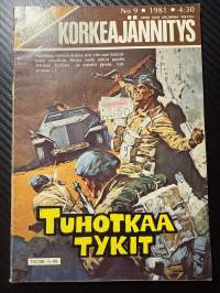 Aavikon Korkeajännitys 1981 nr 9 -Tuhotkaa tykit