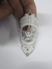 Nordstjärnan - Wiklunds -polkupyörän keulamerkki / runkomerkki -bicycle emblem / badge