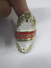 Record -polkupyörän keulamerkki / runkomerkki -bicycle emblem / badge