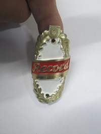 Record -polkupyörän keulamerkki / runkomerkki -bicycle emblem / badge